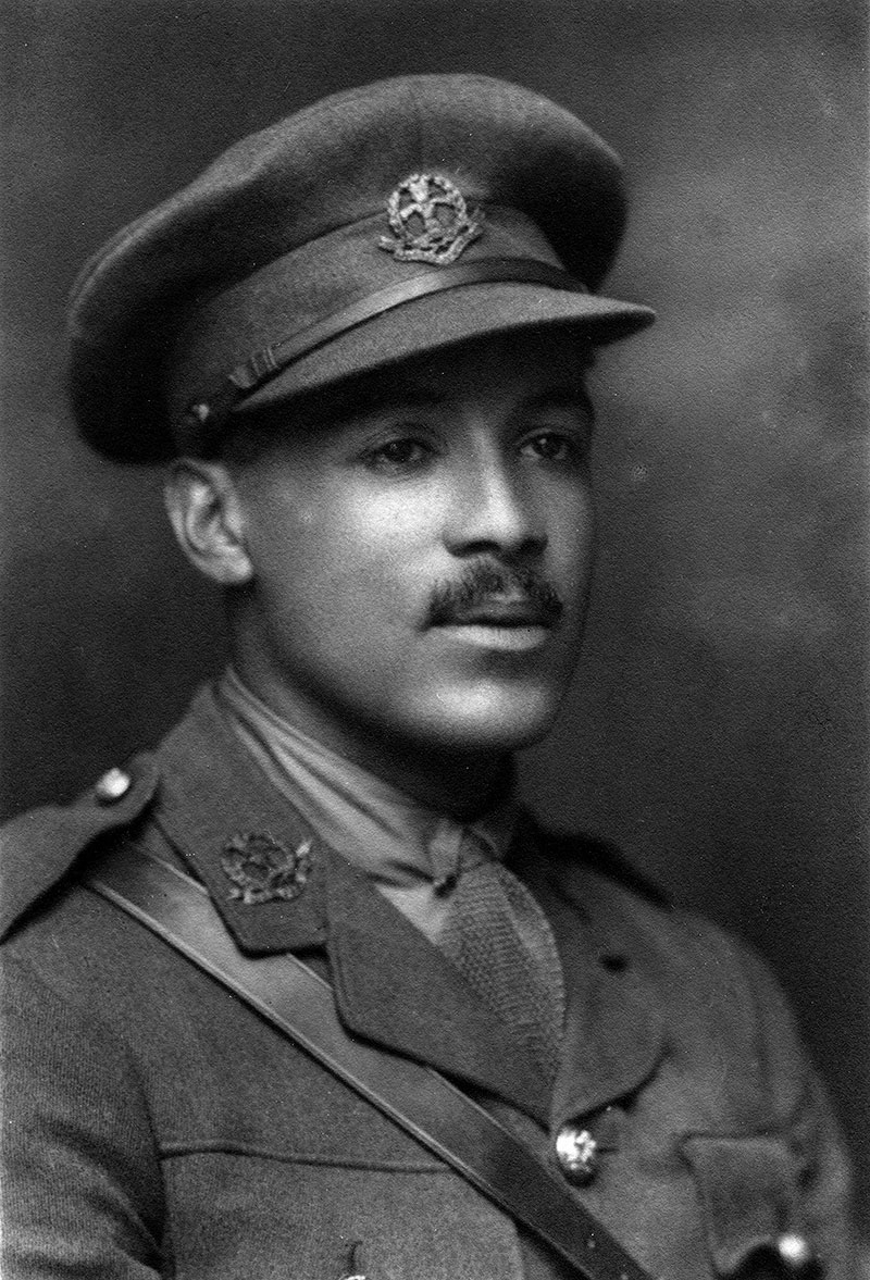 Walter Tull in officer uniform
